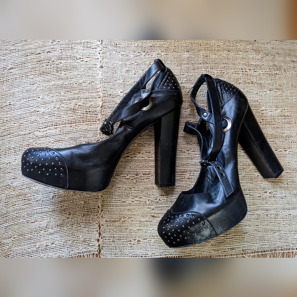 El Dantes Studded Platform Heels